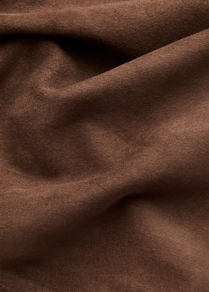 Chocolate Suede A Line Skirt