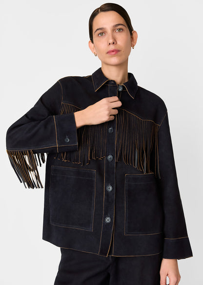 Blue/Multi Suede Western Jacket