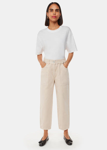 Neutral Tessa Casual Trouser