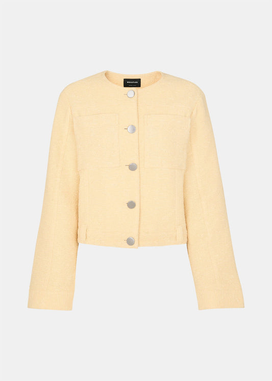 Butter Textured Collarless Jacket