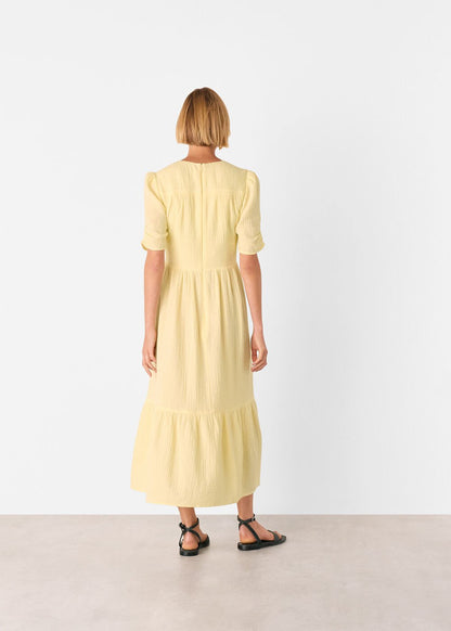 Butter Textured Cotton Midi Dress