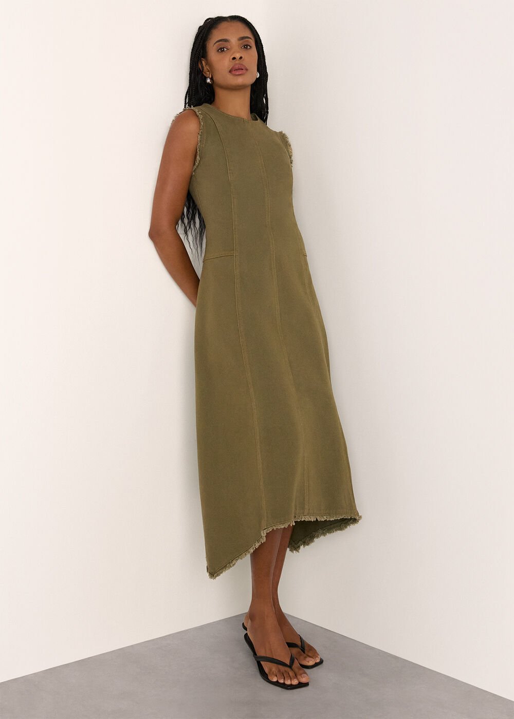Khaki Utility Twill Dress