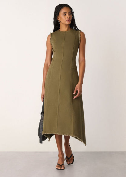 Khaki Utility Twill Dress