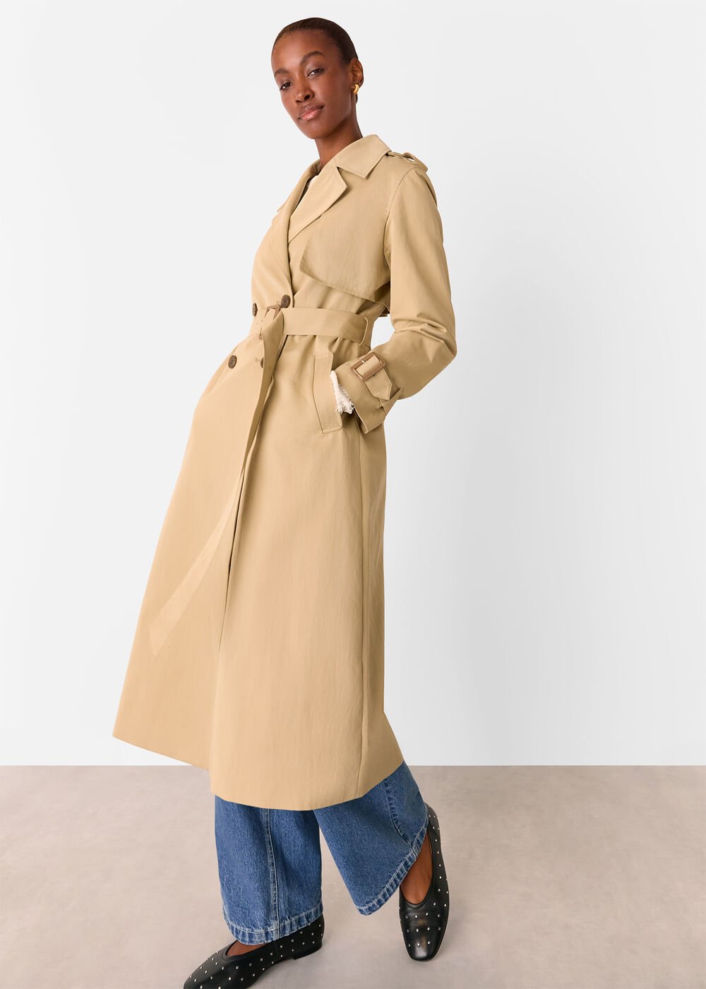 Neutral Valentina Trench Coat