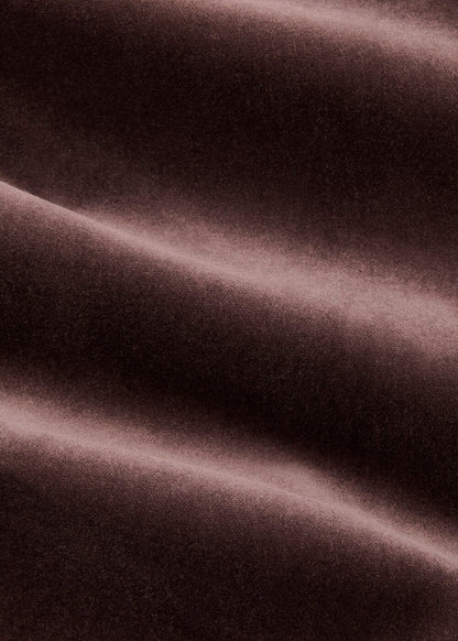 Brown Velvet Straight Leg Trouser
