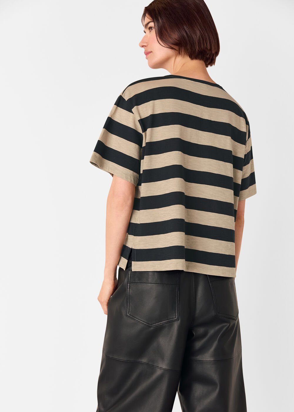 Black/Multi Wide Stripe Tee