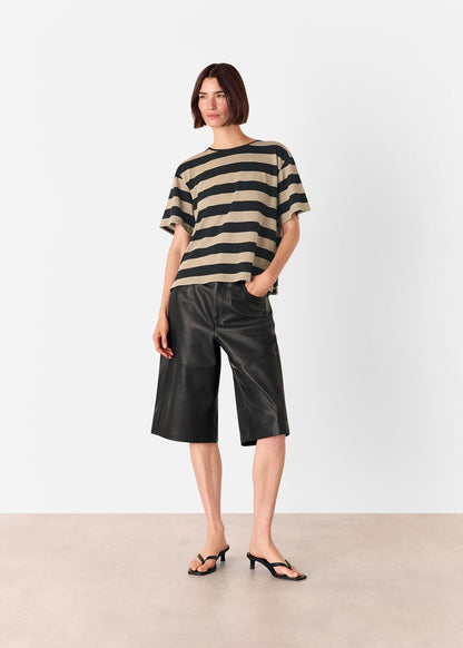 Black/Multi Wide Stripe Tee