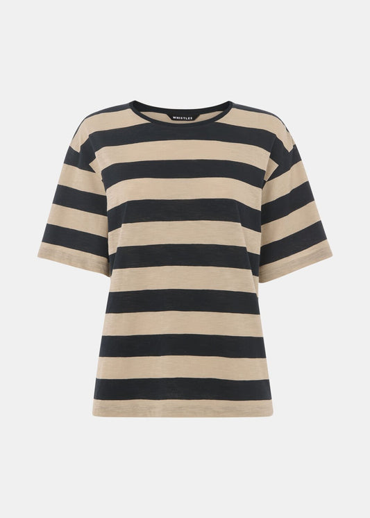 Black/Multi Wide Stripe Tee