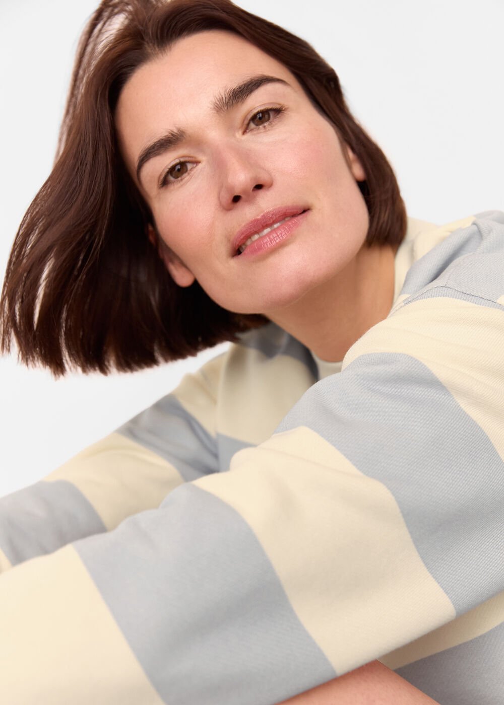 Blue/Multi Wide Stripe Sweat