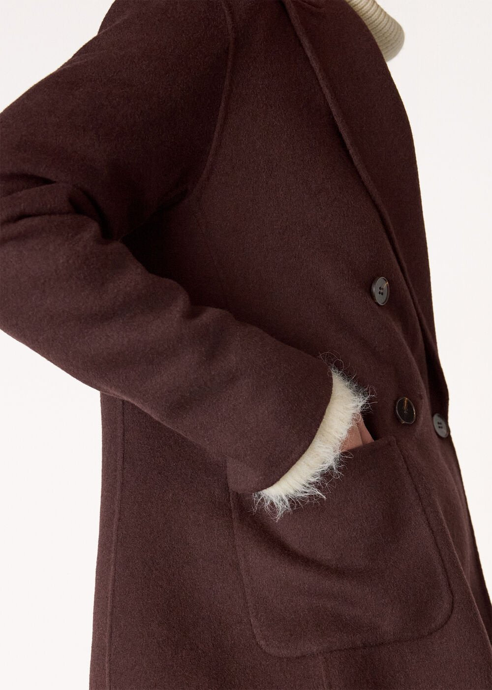 Chocolate Wool Blazer Coat