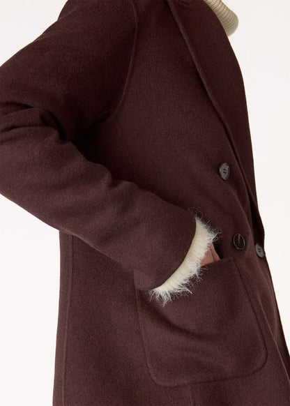 Chocolate Wool Blazer Coat