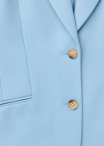 Blue Wool Blend Tailored Blazer