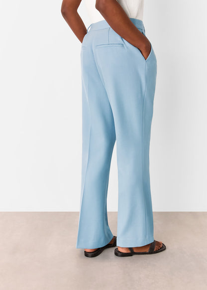 Blue Wool Blend Tailored Trousers