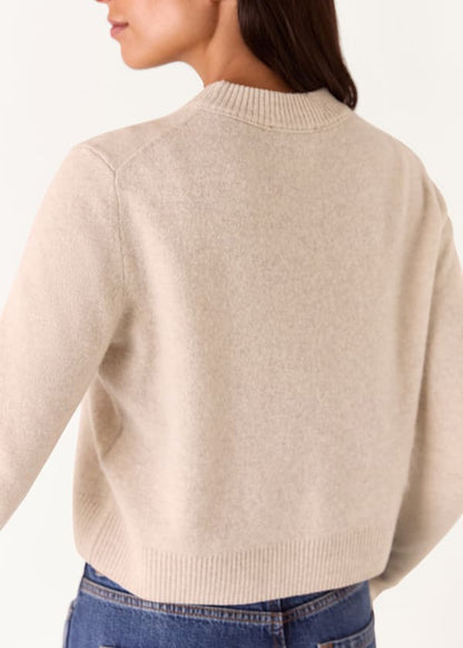 Oatmeal Wool Cropped Sweater