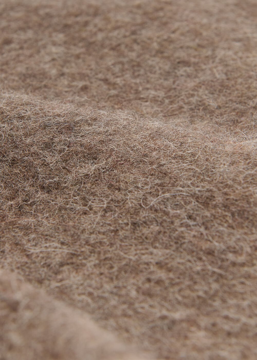 Taupe Wool Mini Skirt