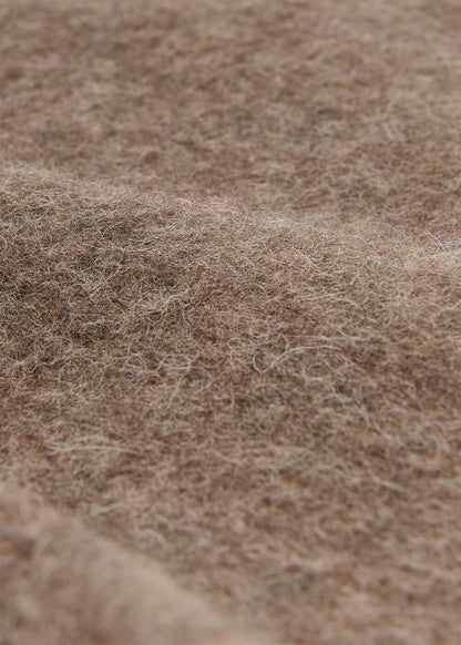 Taupe Wool Mini Skirt