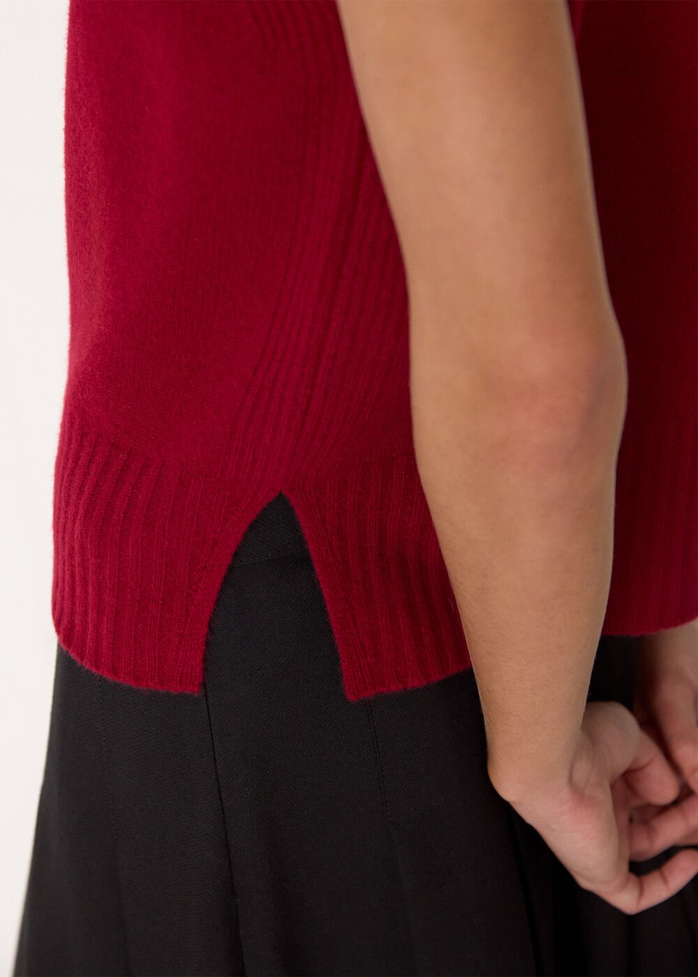 Dark Red Wool Sleeveless Tank