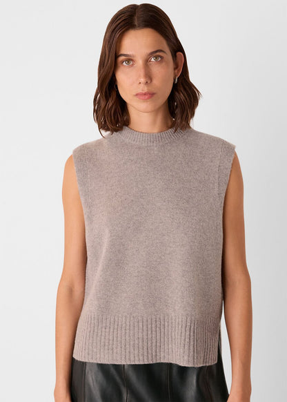 Neutral Wool Sleeveless Tank