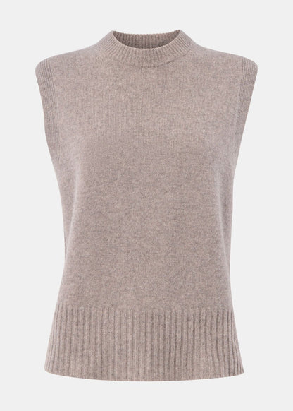Neutral Wool Sleeveless Tank