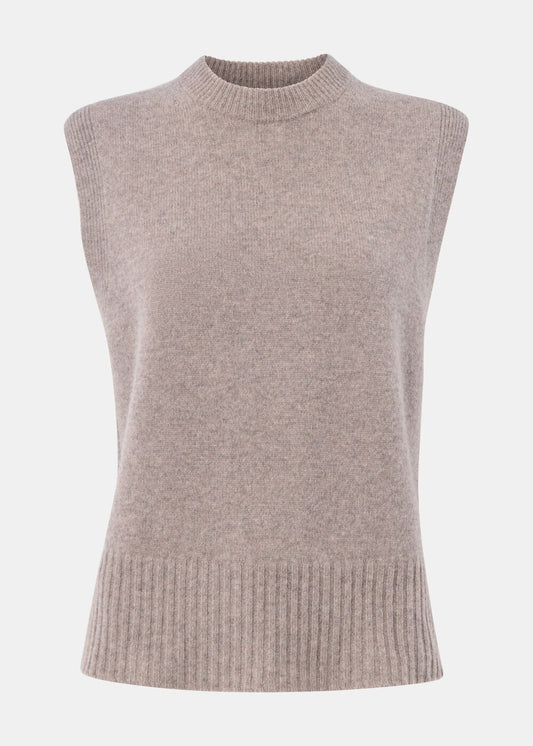 Neutral Wool Sleeveless Tank
