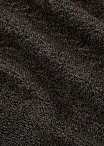 Khaki Wool V Neck Tank Top