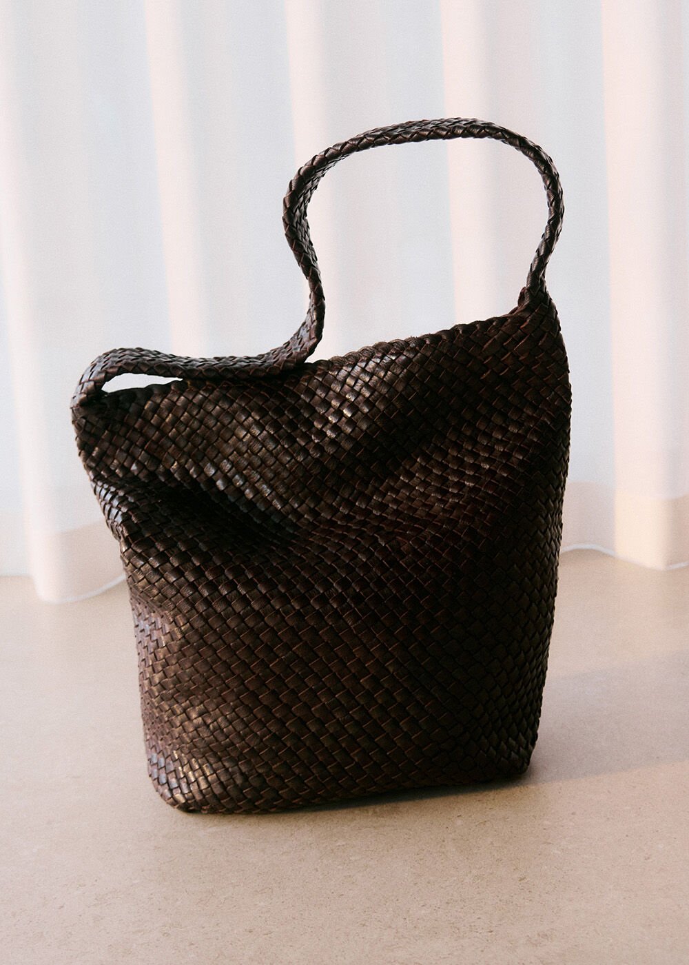 Chocolate Woven Tote Bag