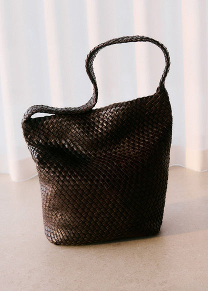 Chocolate Woven Tote Bag