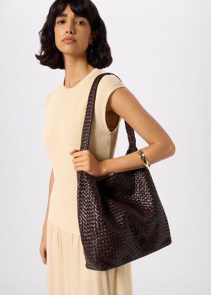 Chocolate Woven Tote Bag