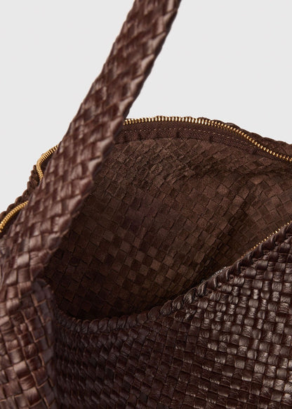 Chocolate Woven Tote Bag