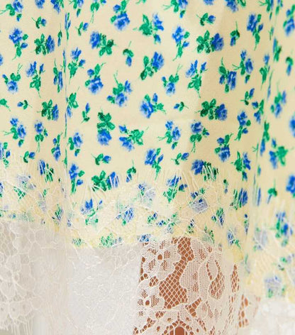 Ditsy Floral Bias Cut Midi Skirt