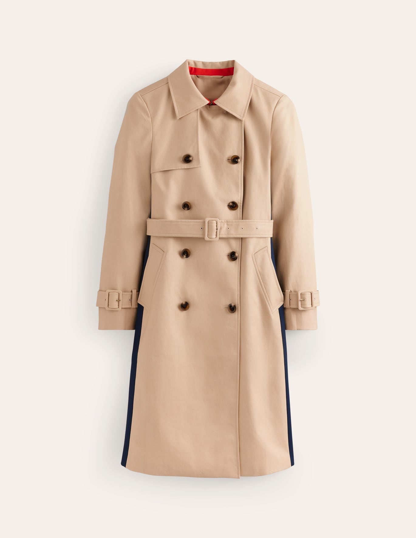 Colour block trench coat