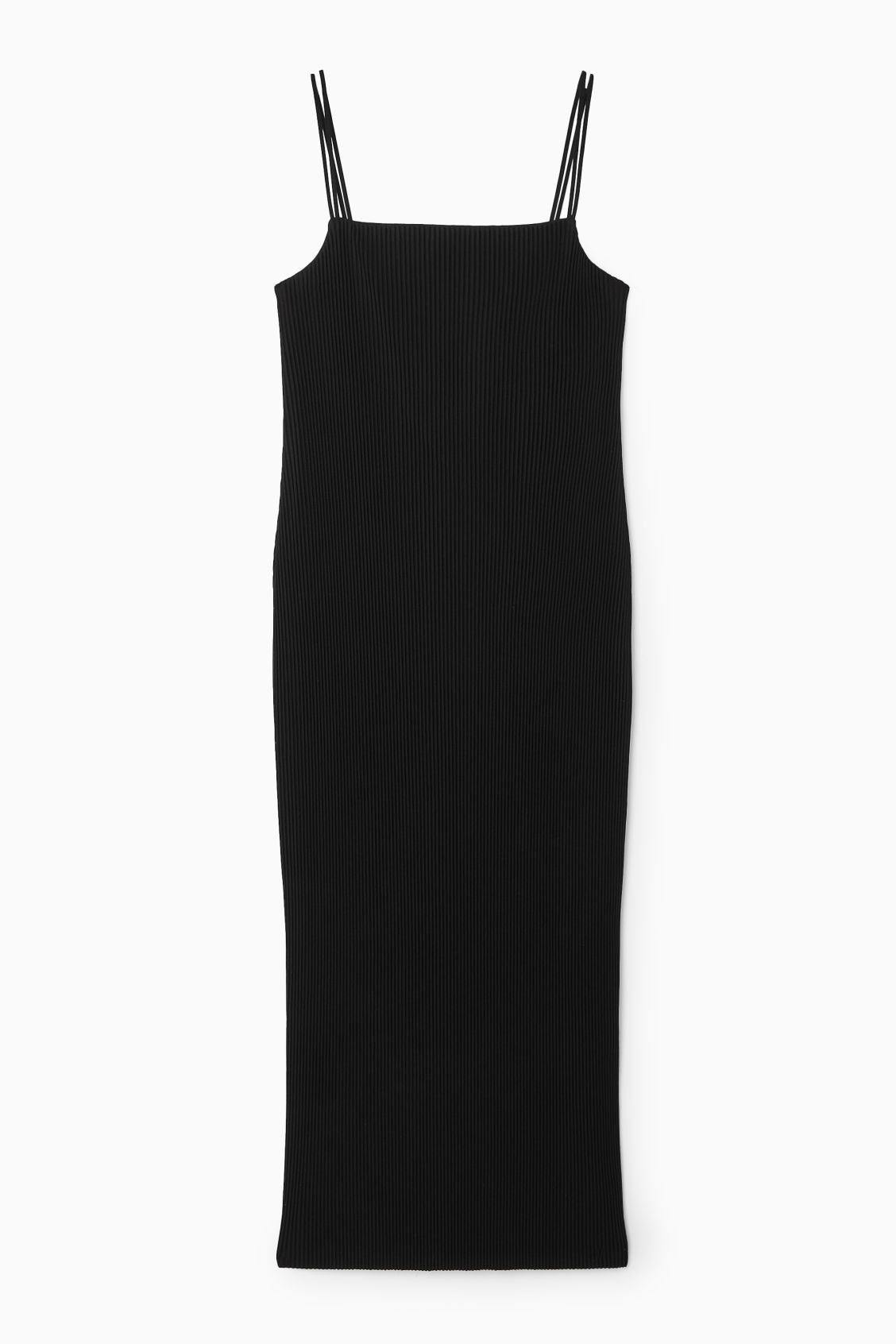 Plisse midi slip dress