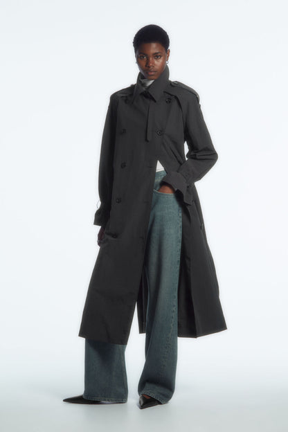 Convertible nylon trench coat