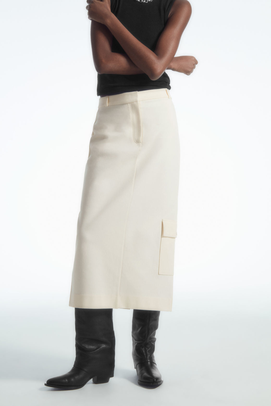 Cargo midi skirt