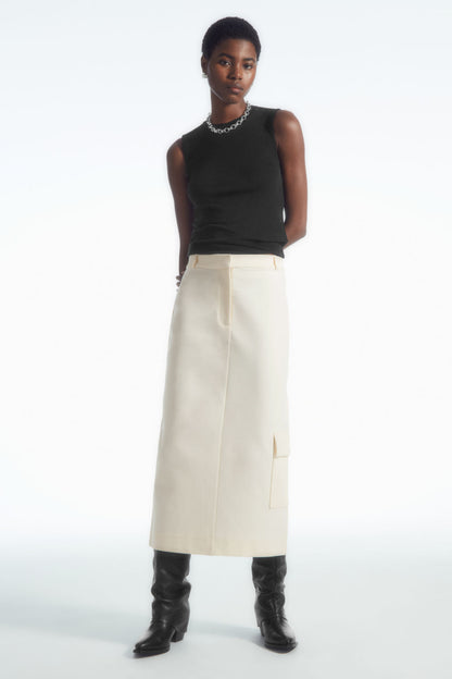 Cargo midi skirt