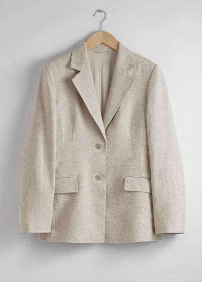 Fitted linen blazer