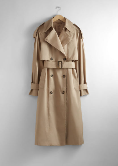 Buckle-belt trench coat