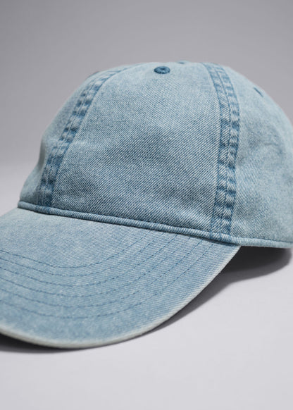 Denim baseball cap