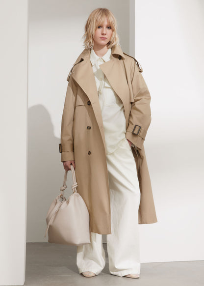 Buckle-belt trench coat