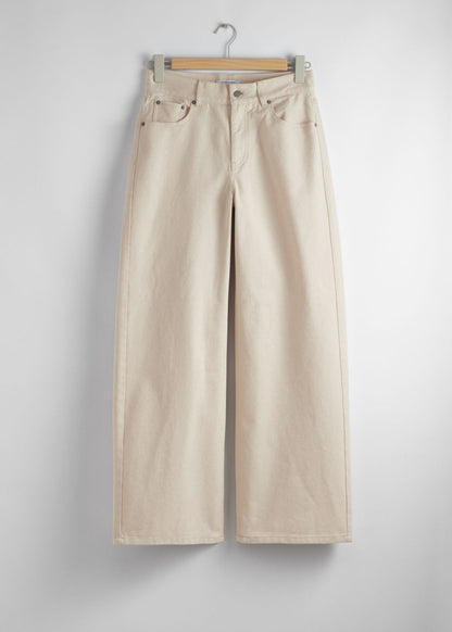 Wide textured trousers