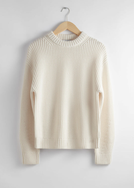 Ribbed knit jumper