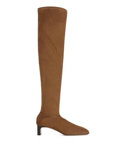 Suede over-knee boots