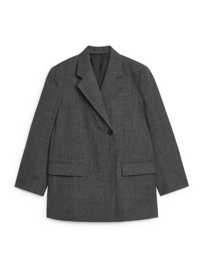 Double-breasted wool blazer