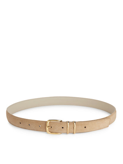 Suede belt