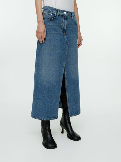 Maxi denim skirt