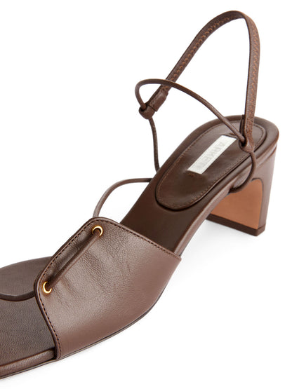 Leather strap sandals