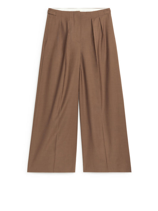Relaxed wool-blend trousers