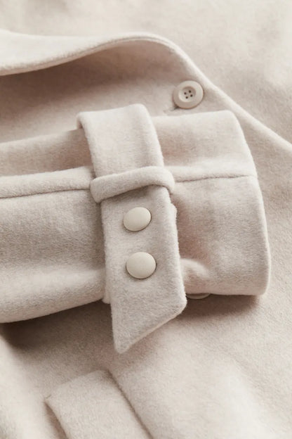 Wool-blend trench coat