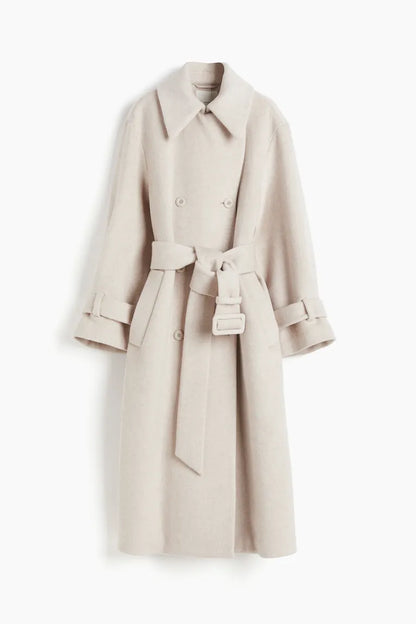 Wool-blend trench coat