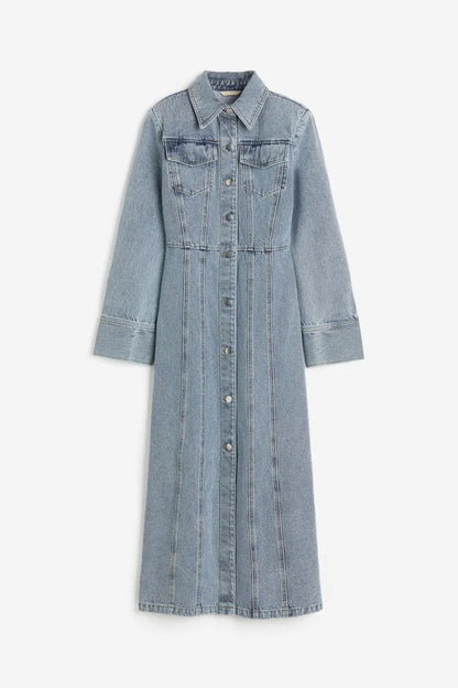 Denim shirt dress